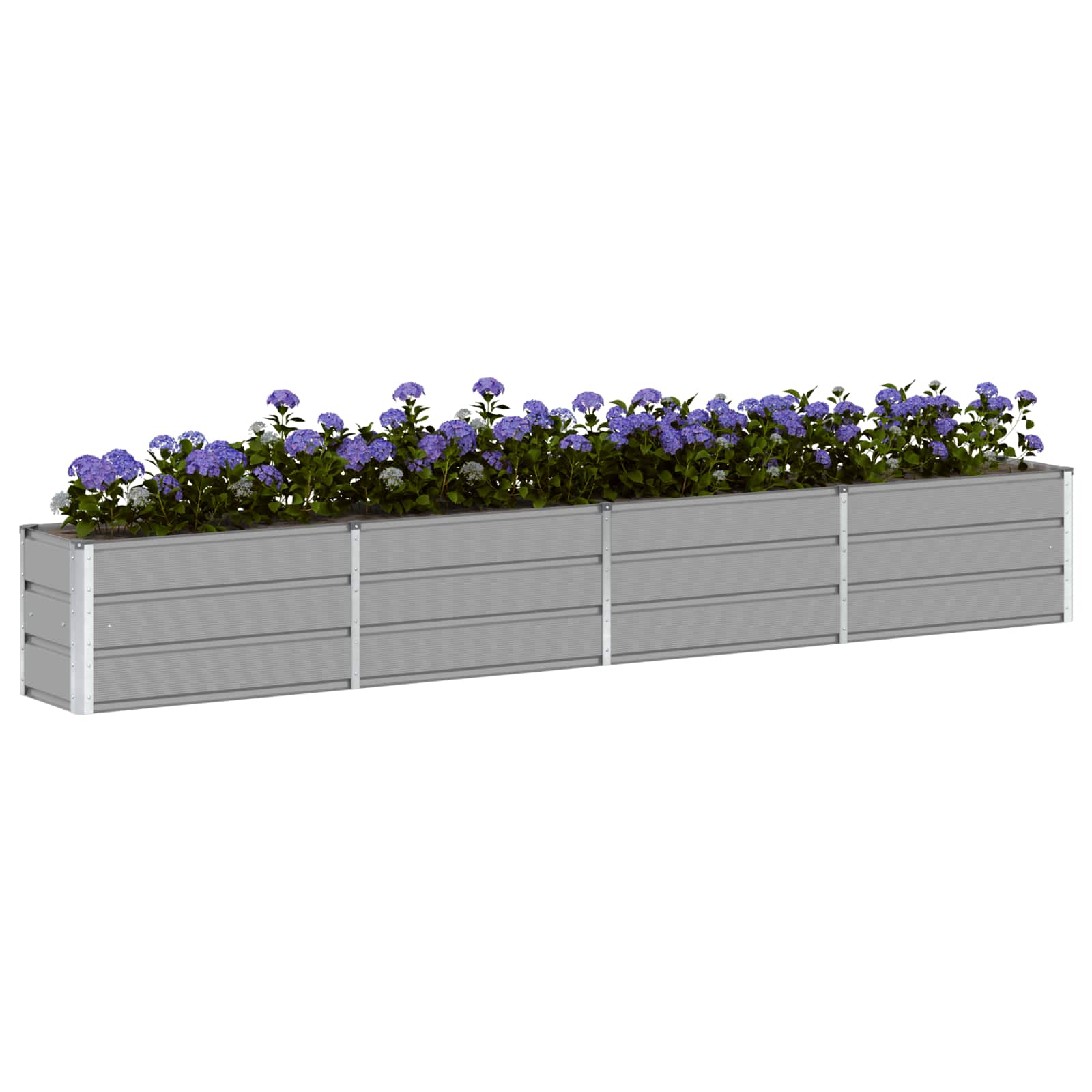 vidaXL Planter Light Grey 320 x 40 x 45 cm Steel 3
