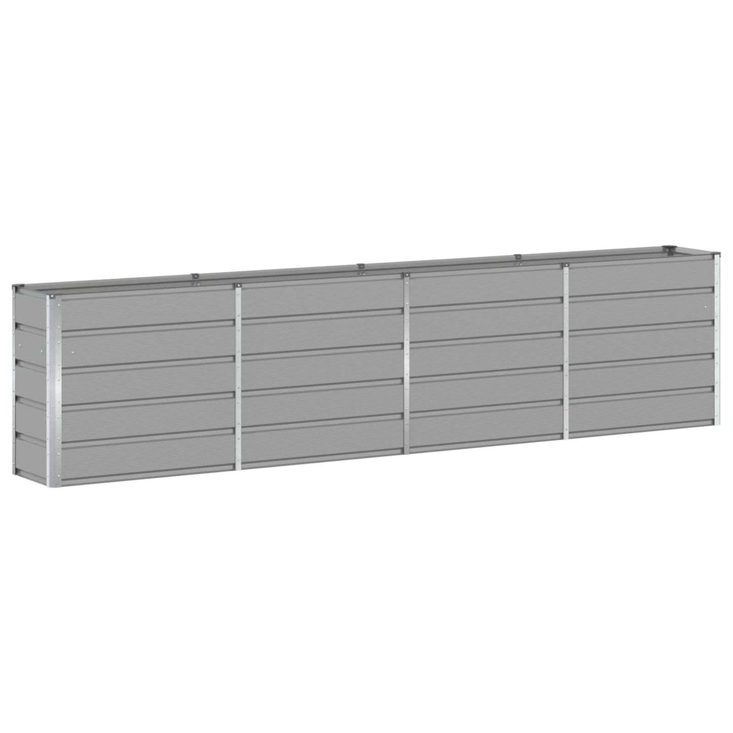 vidaXL Planter Light Grey 320 x 40 x 75 cm Steel 2