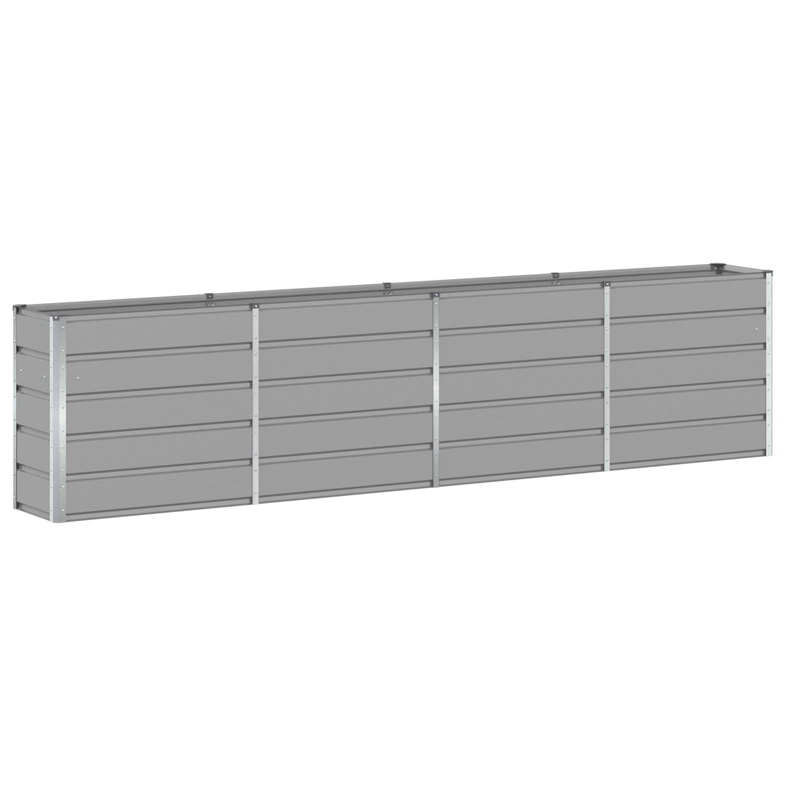 vidaXL Planter Light Grey 320 x 40 x 75 cm Steel 2