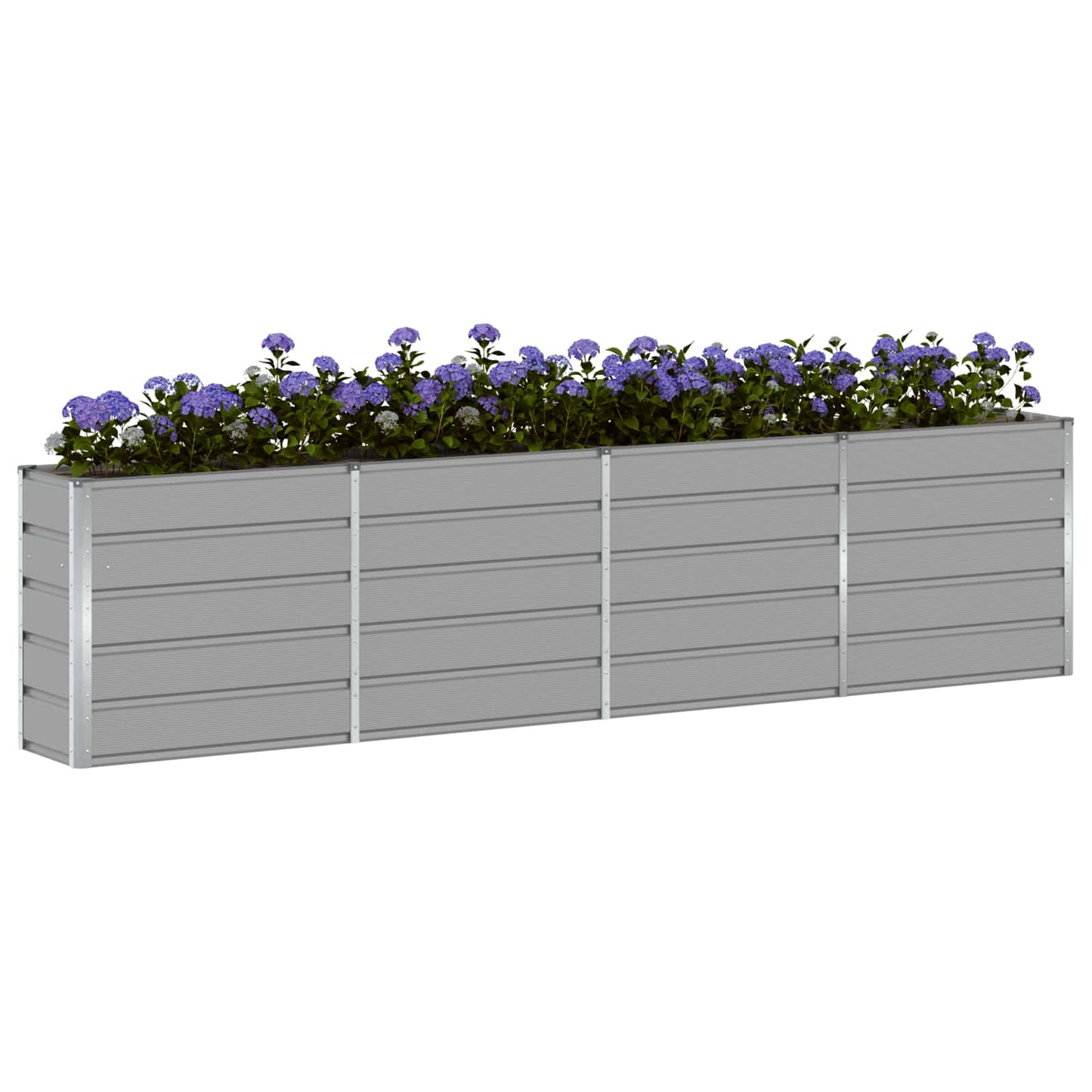 vidaXL Planter Light Grey 320 x 40 x 75 cm Steel 3