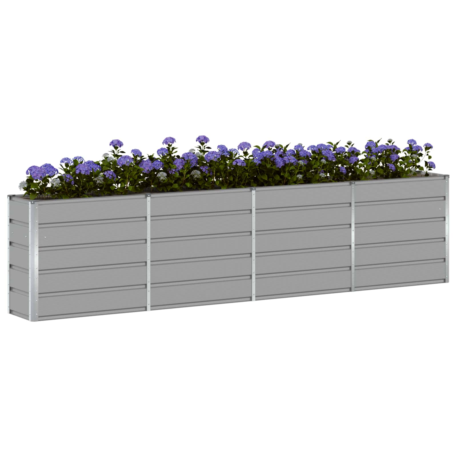 vidaXL Planter Light Grey 320 x 40 x 75 cm Steel 3