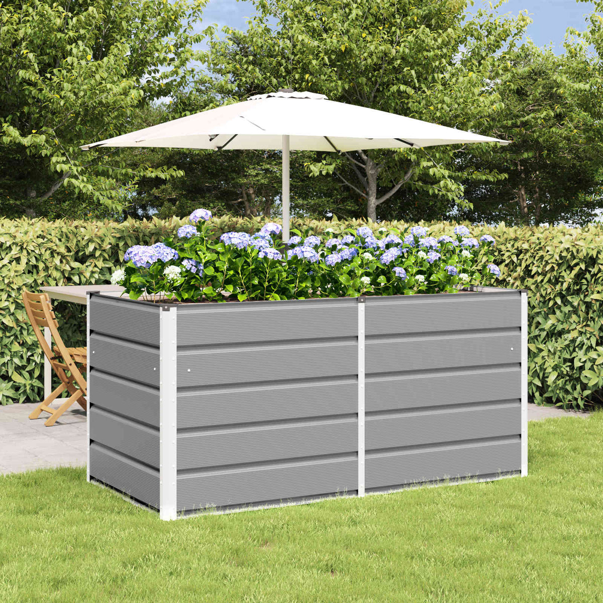vidaXL Planter 160 x 80 x Steel Height 75 cm