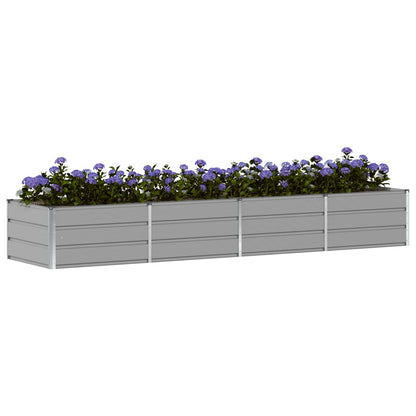 vidaXL Planter Light Grey 320 x 80 x 45 cm Steel 3