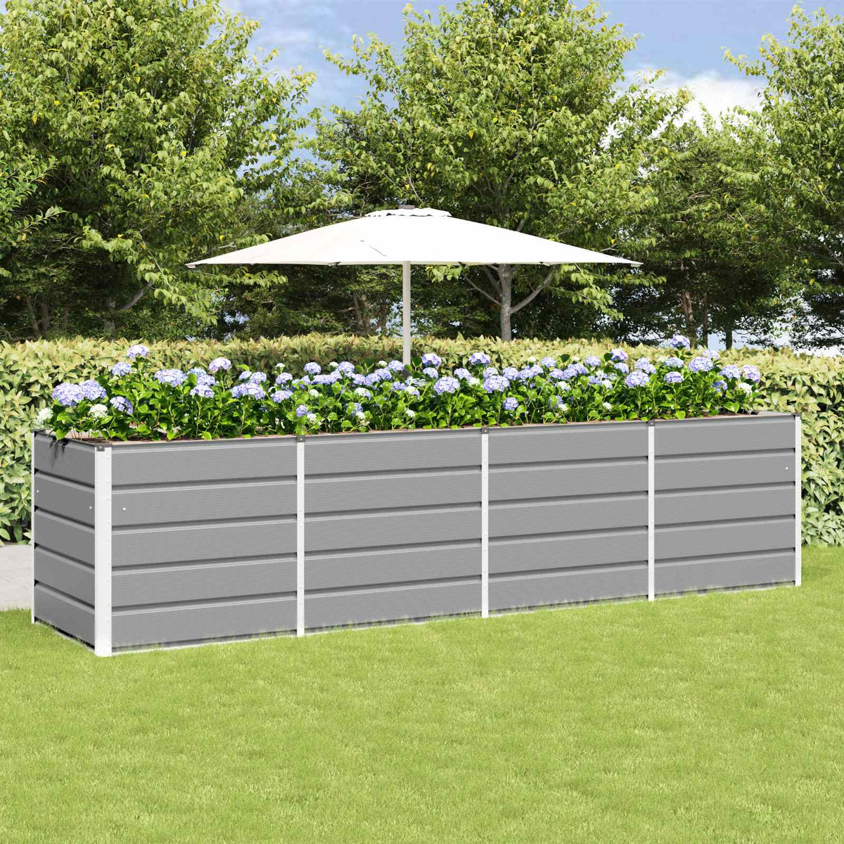 vidaXL Planter 160 x 80 x Steel Height 75 cm