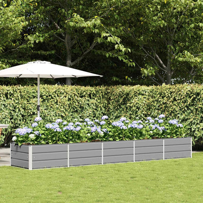 Planter 160 x 80 x Steel Height 45 cm Light Grey 400 cm