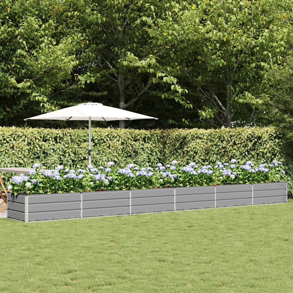 Planter 160 x 80 x Steel Height 45 cm Light Grey 600 cm