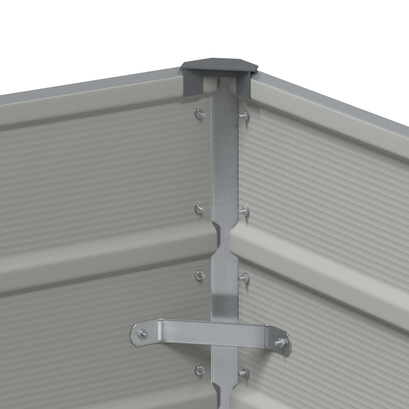vidaXL Planter Light Grey 100 x 50 x 77 cm Galvanised Steel 5