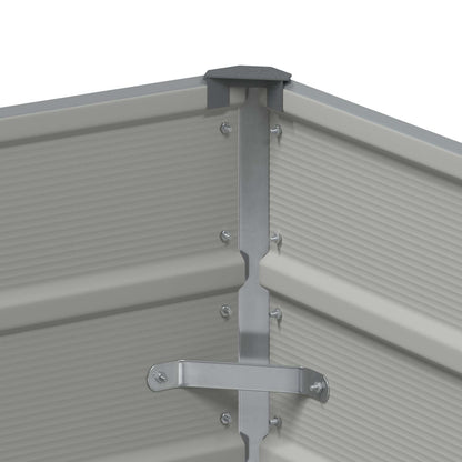vidaXL Planter Light Grey 100 x 50 x 77 cm Galvanised Steel 5