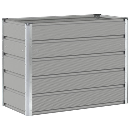 vidaXL Planter Light Grey 100 x 50 x 77 cm Galvanised Steel 2