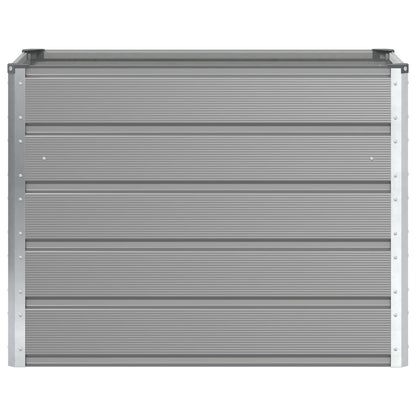 vidaXL Planter Light Grey 100 x 50 x 77 cm Galvanised Steel 4