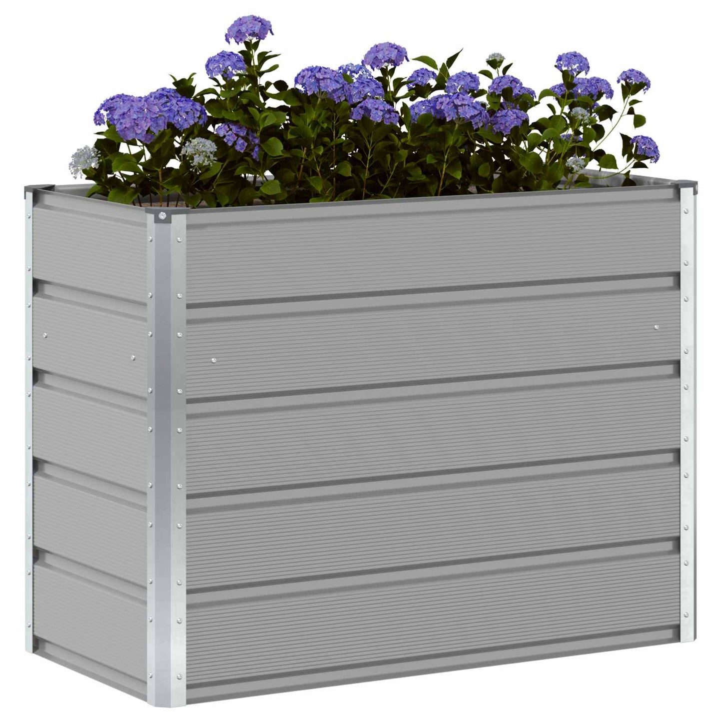 vidaXL Planter Light Grey 100 x 50 x 77 cm Galvanised Steel 3