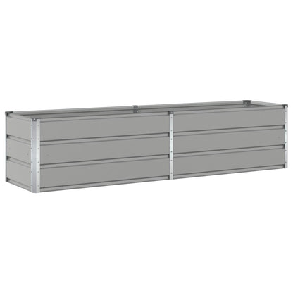 vidaXL Planter Light Grey 195 x 50 x 45 cm Galvanised Steel 2