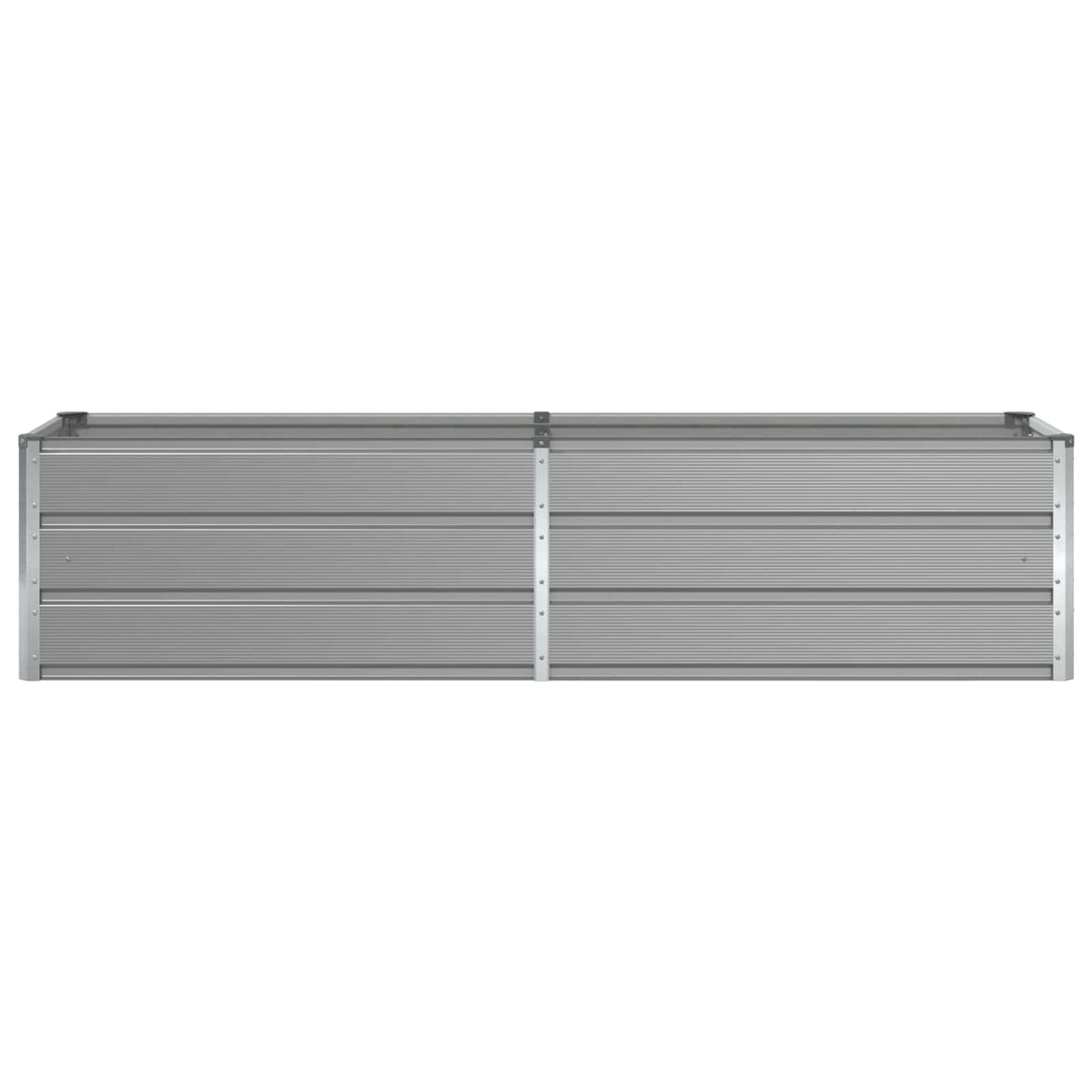 vidaXL Planter Light Grey 195 x 50 x 45 cm Galvanised Steel 4