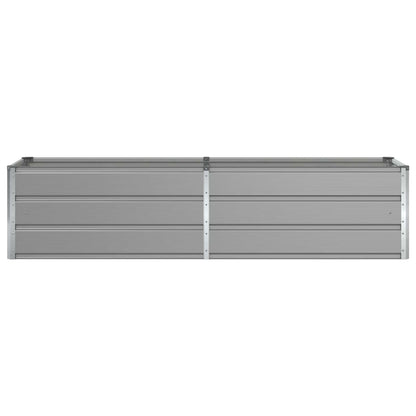 vidaXL Planter Light Grey 195 x 50 x 45 cm Galvanised Steel 4