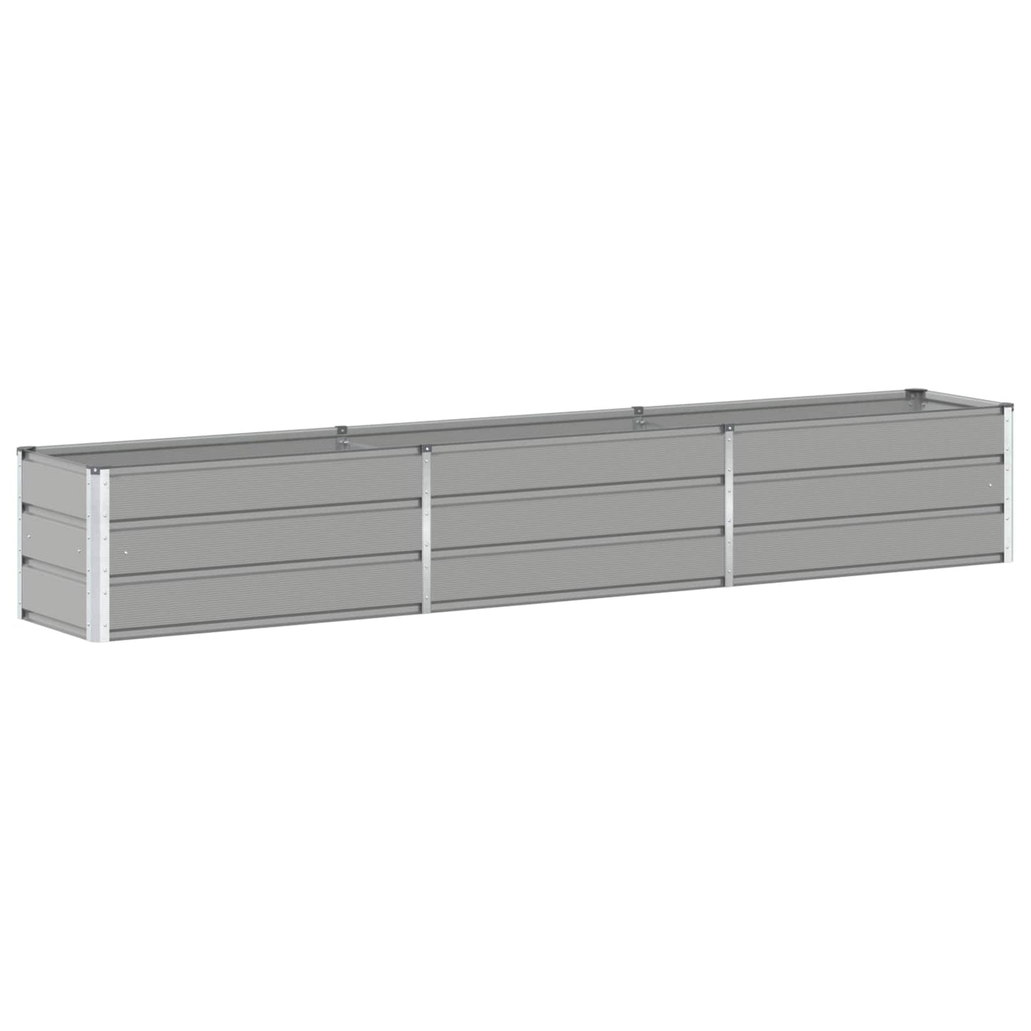 vidaXL Planter Light Grey 290 x 50 x 45 cm Galvanised Steel 2