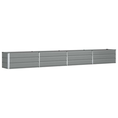 vidaXL Planter Light Grey 385 x 50 x 45 cm Galvanised Steel 2