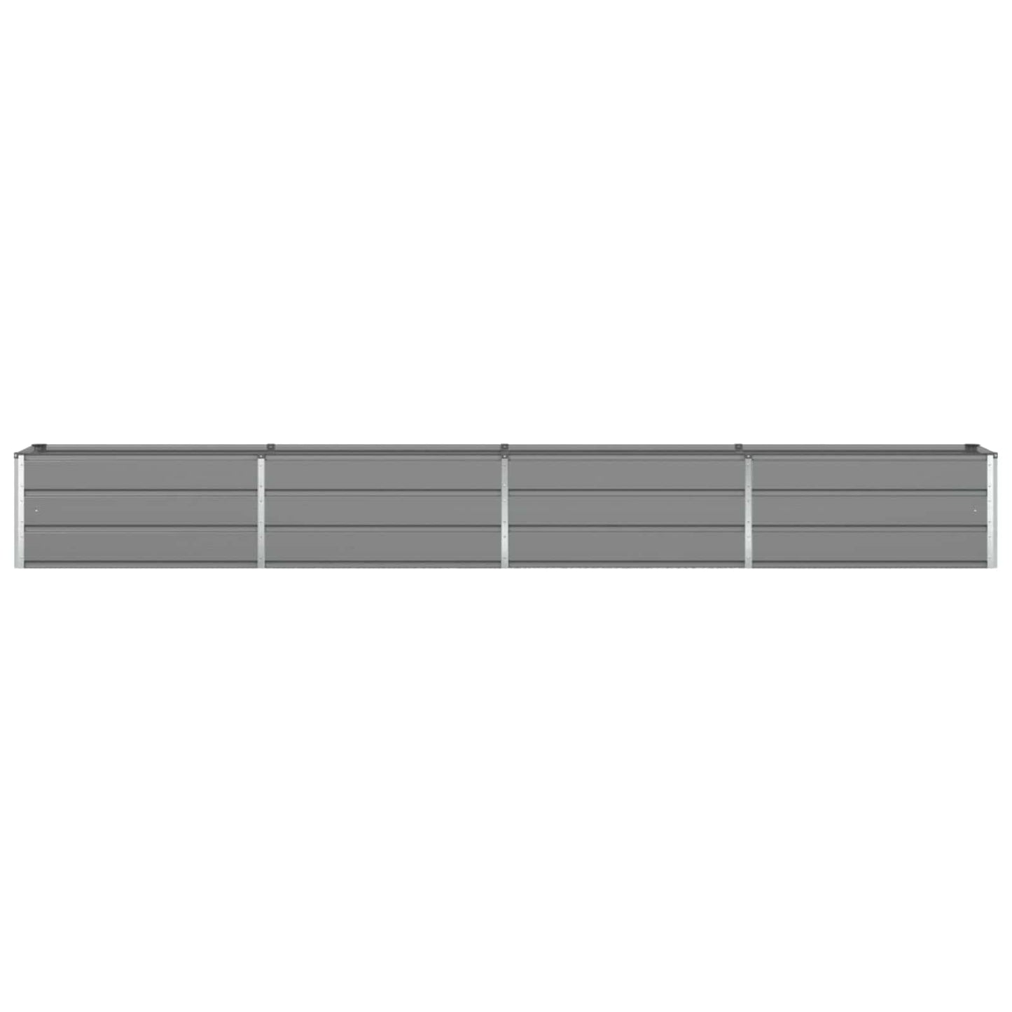 vidaXL Planter Light Grey 385 x 50 x 45 cm Galvanised Steel 3