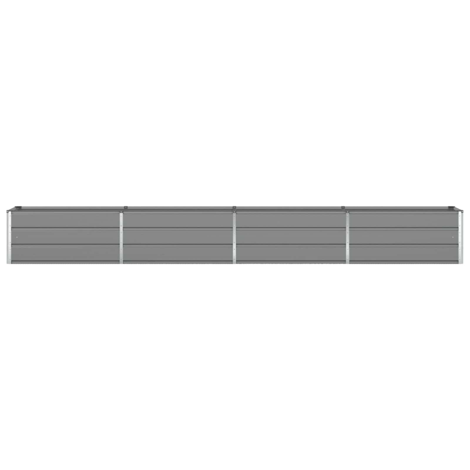 vidaXL Planter Light Grey 385 x 50 x 45 cm Galvanised Steel 3