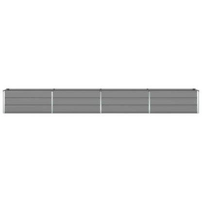 vidaXL Planter Light Grey 385 x 50 x 45 cm Galvanised Steel 3