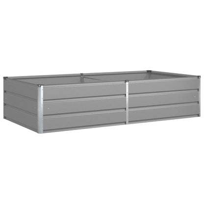 vidaXL Planter Light Grey 195 x 100 x 45 cm Galvanised Steel 2