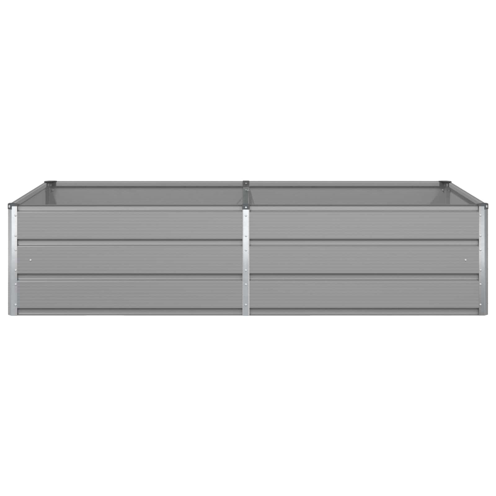 vidaXL Planter Light Grey 195 x 100 x 45 cm Galvanised Steel 5