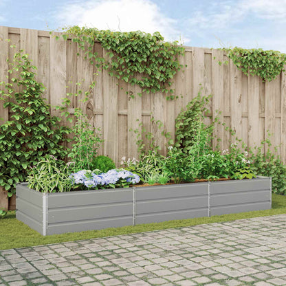 vidaXL Planter Galvanised Steel Height 45 cm