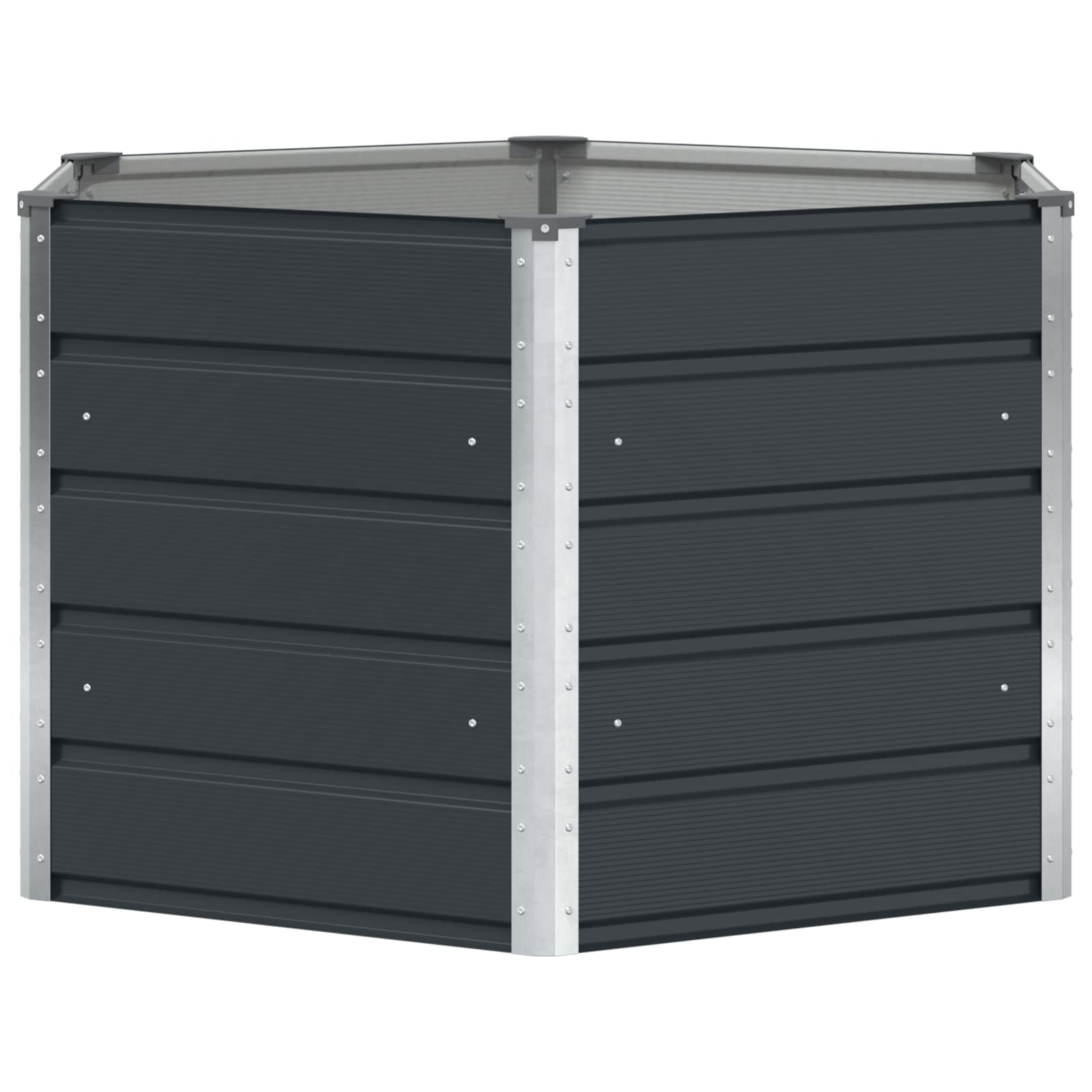 vidaXL Planter Anthracite 129 x 129 x75 cm Steel 2