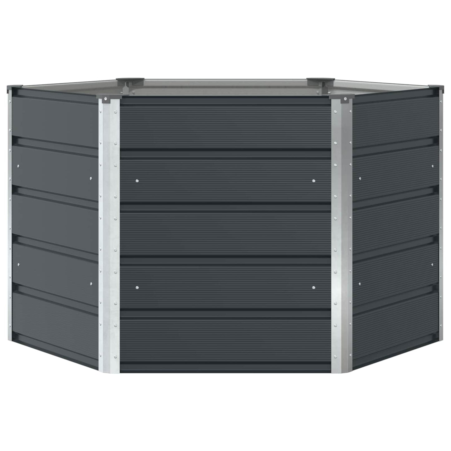 vidaXL Planter Anthracite 129 x 129 x75 cm Steel 4
