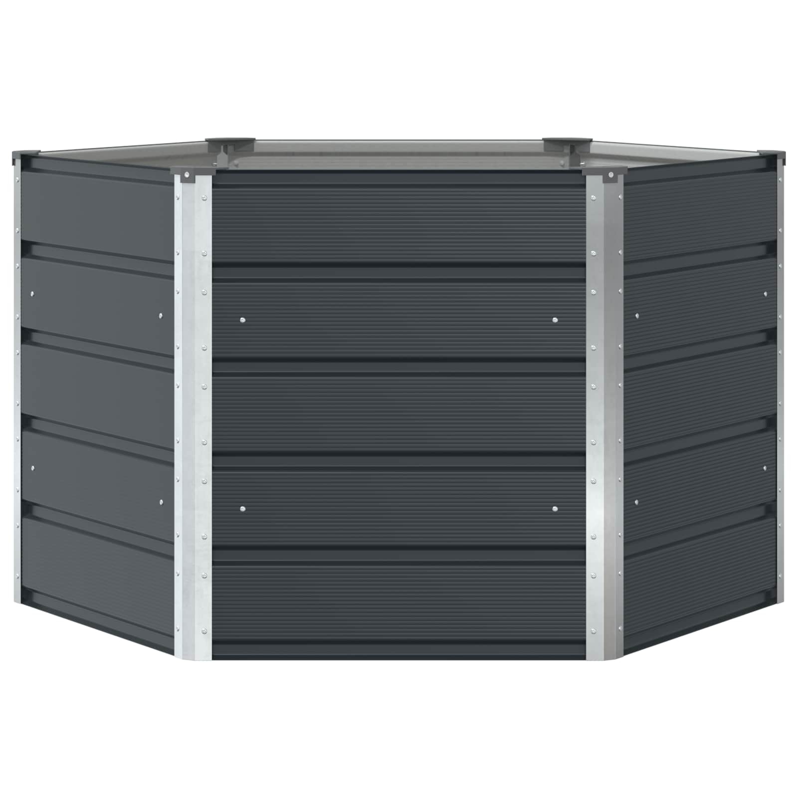 vidaXL Planter Anthracite 129 x 129 x75 cm Steel 4