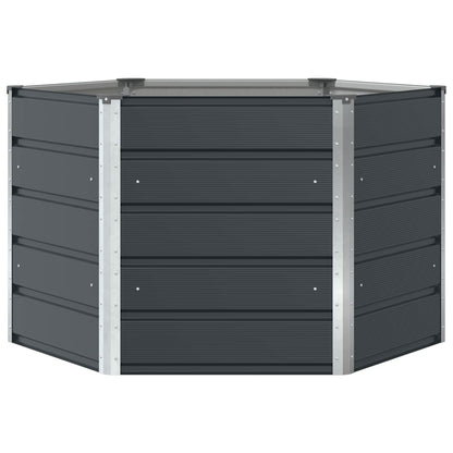 vidaXL Planter Anthracite 129 x 129 x75 cm Steel 4