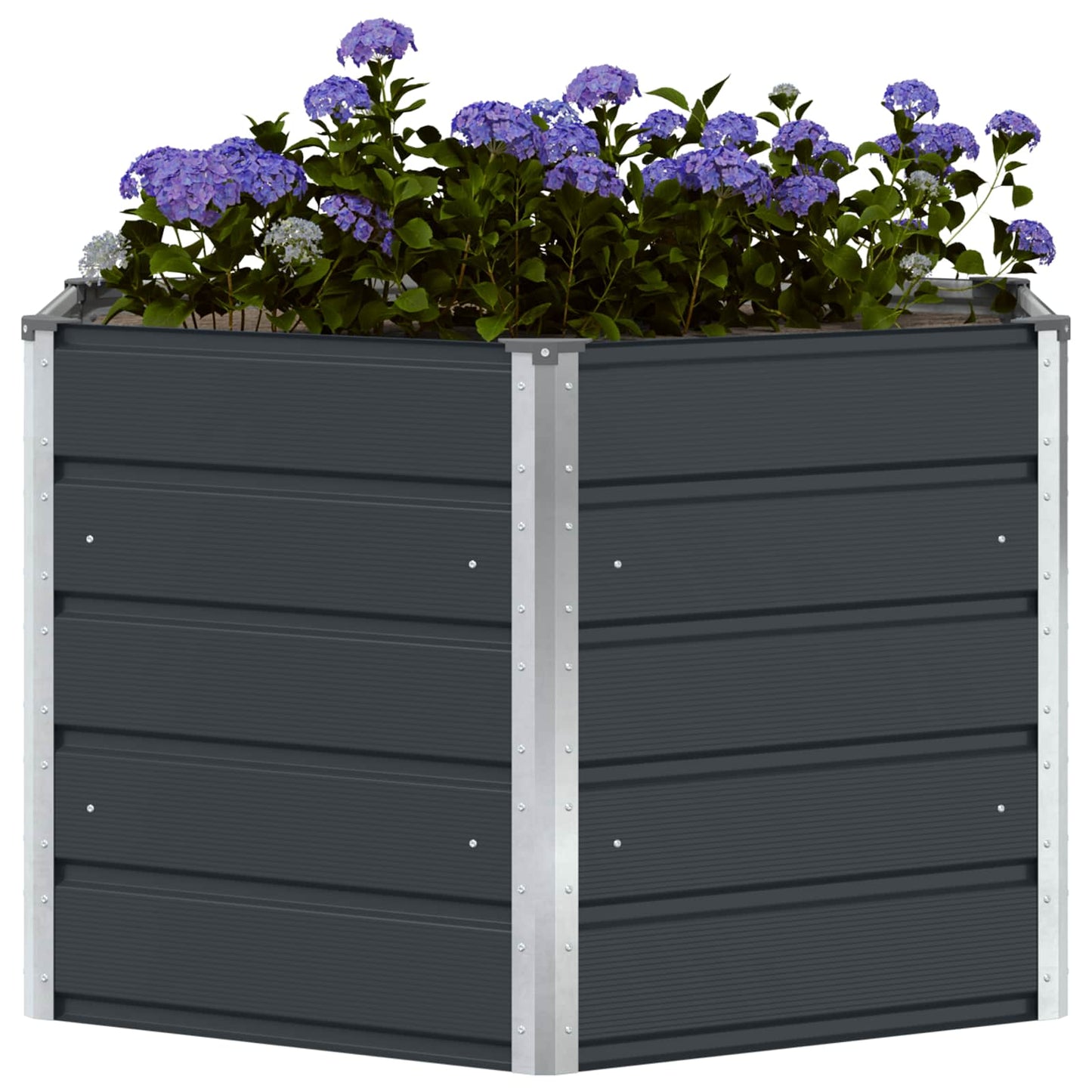 vidaXL Planter Anthracite 129 x 129 x75 cm Steel 3