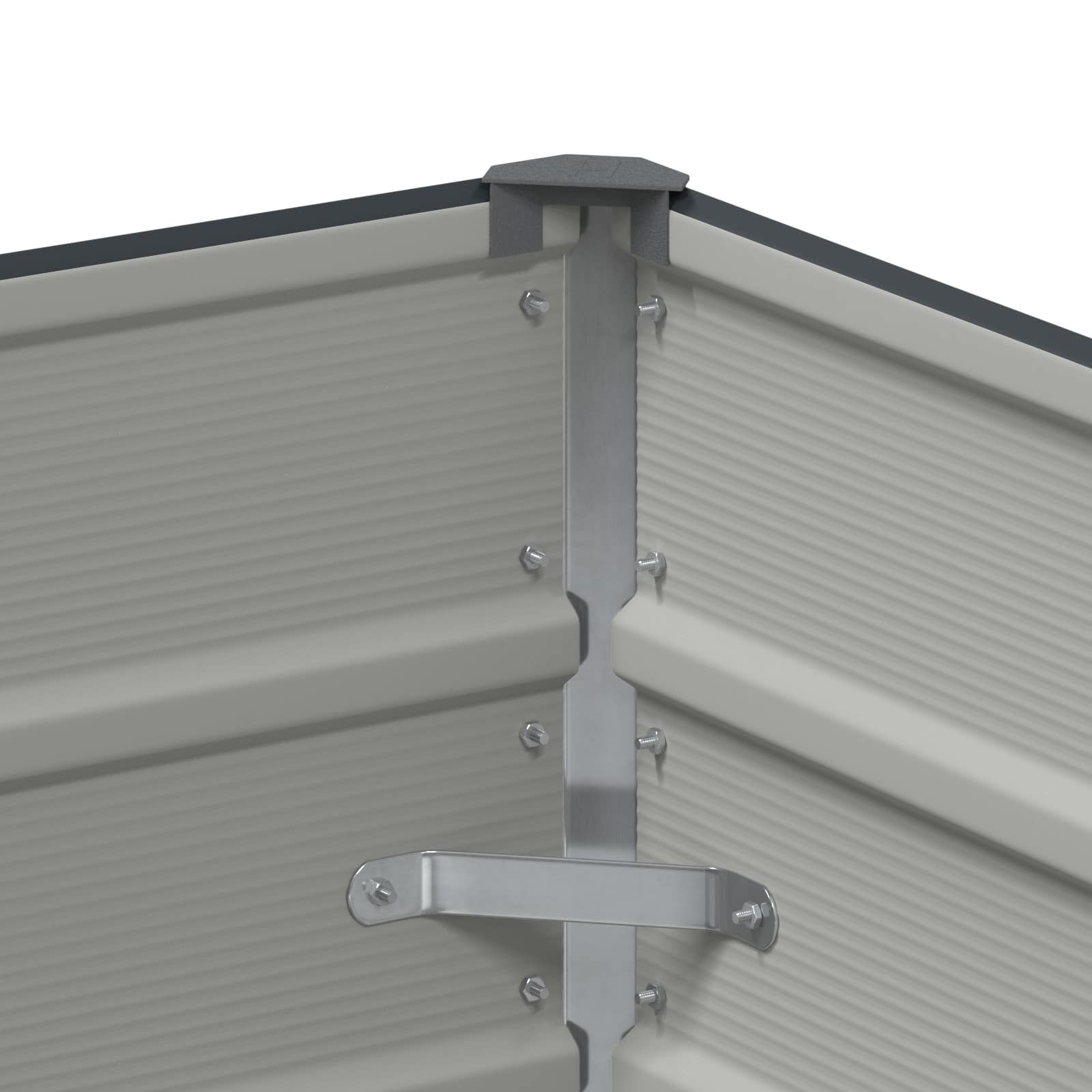 vidaXL Planter Anthracite 100 x 100 x 75 cm Steel 5
