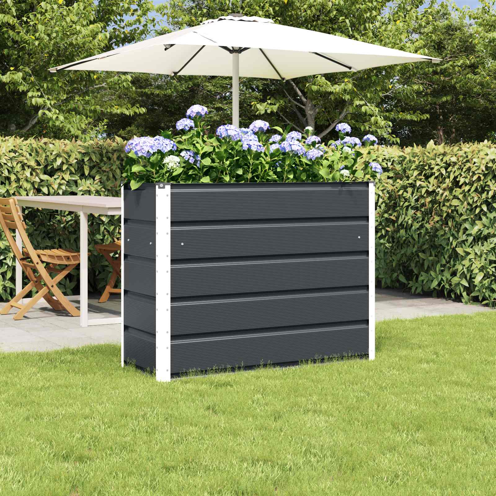 vidaXL Planter Anthracite 100 x 40 x 75 cm Steel 1
