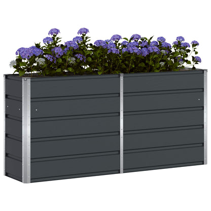 vidaXL Planter Anthracite 160 x 40 x 75 cm Steel 3