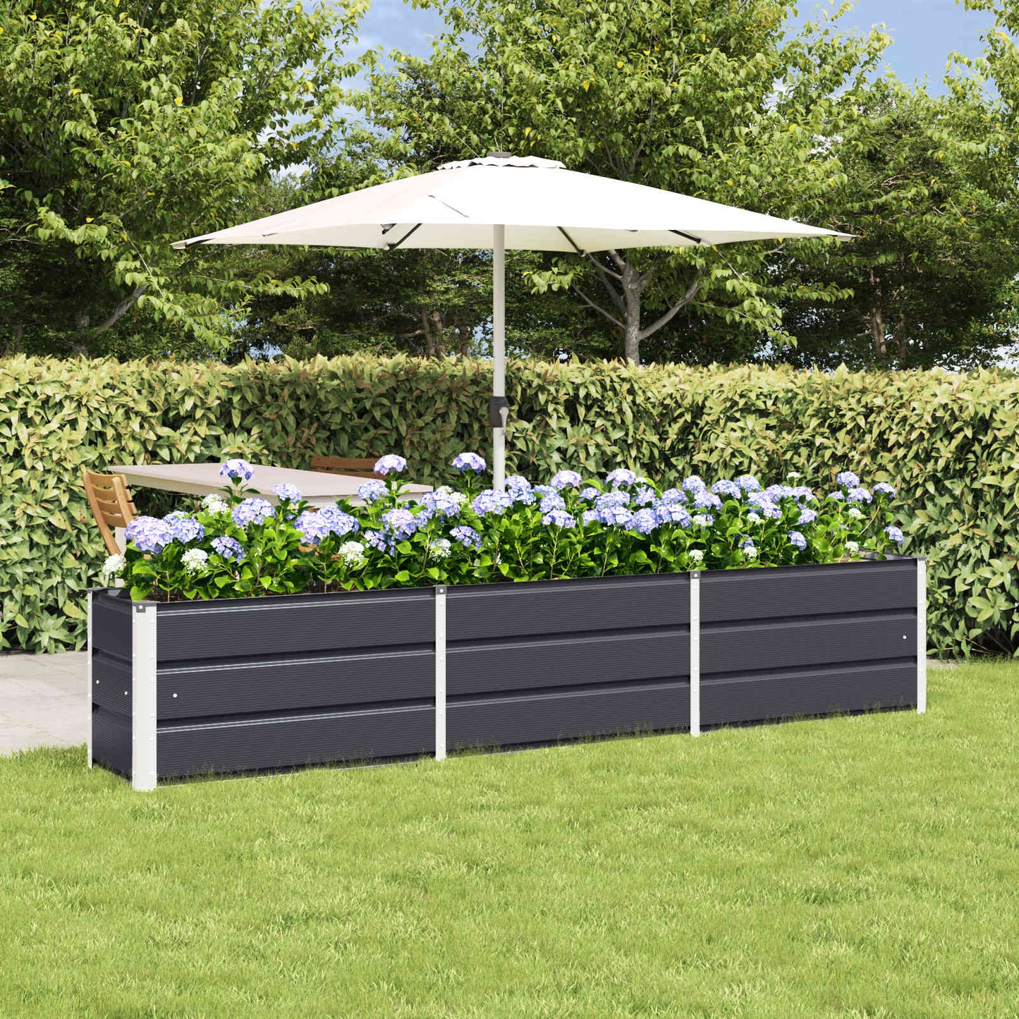 vidaXL Planter Anthracite 240 x 40 x 45 cm Steel 1