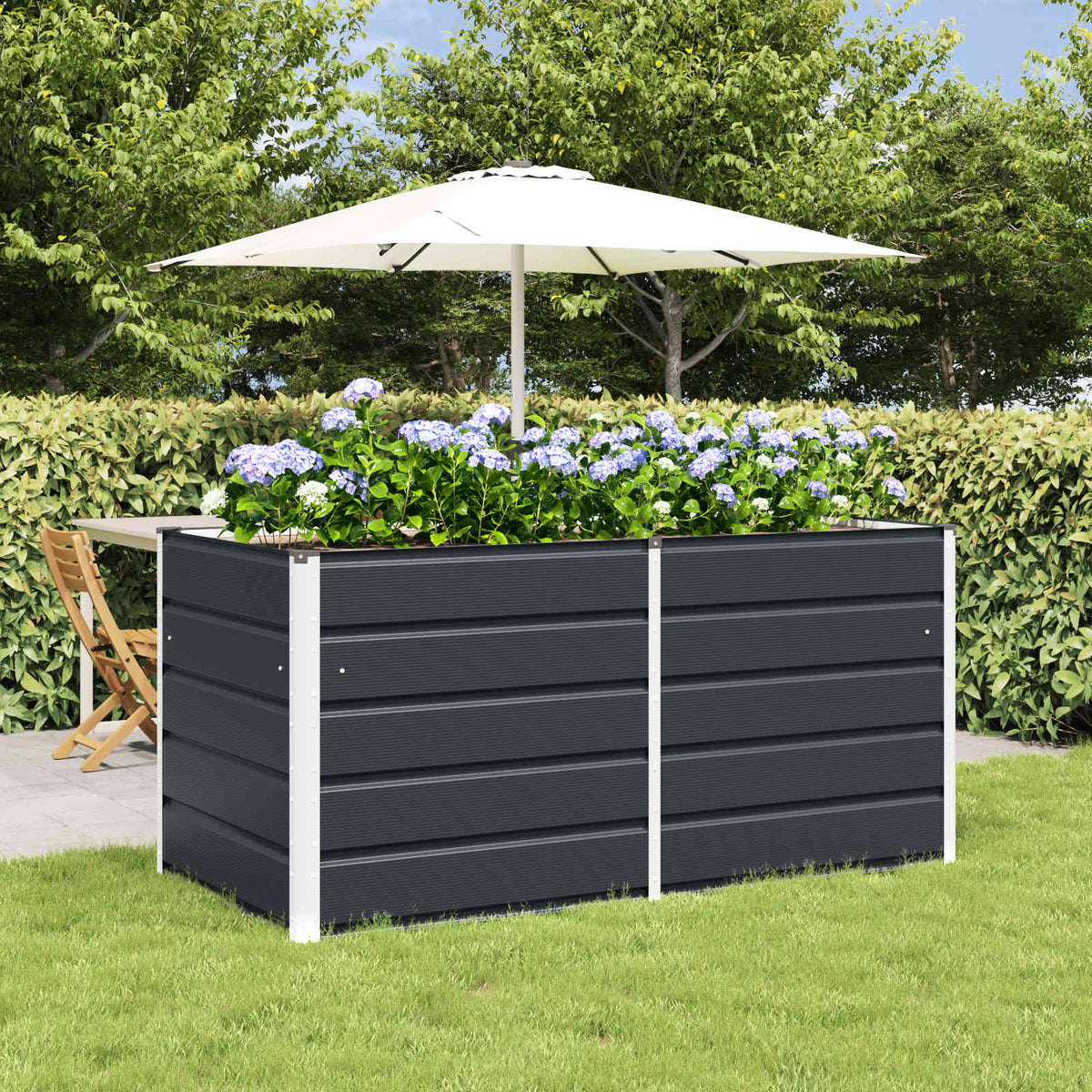 vidaXL Planter 160 x 80 x Steel Height 75 cm