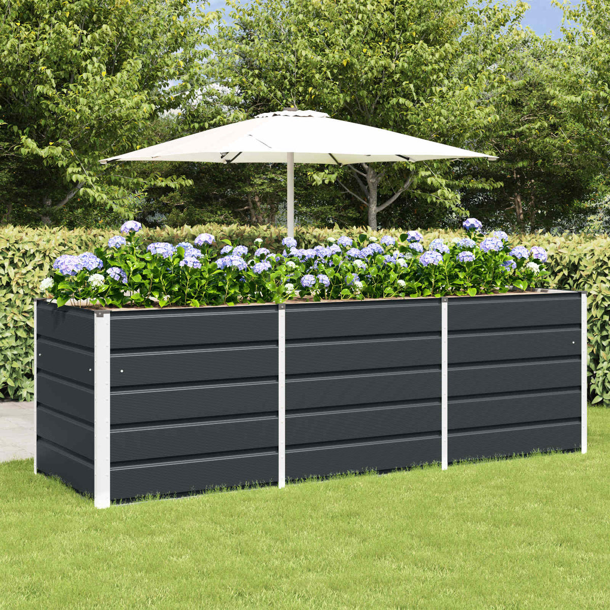 vidaXL Planter 160 x 80 x Steel Height 75 cm