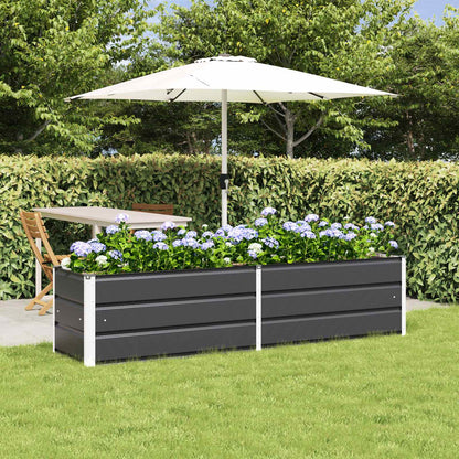 vidaXL Planter Anthracite 195 x 50 x 45 cm Galvanised Steel 1