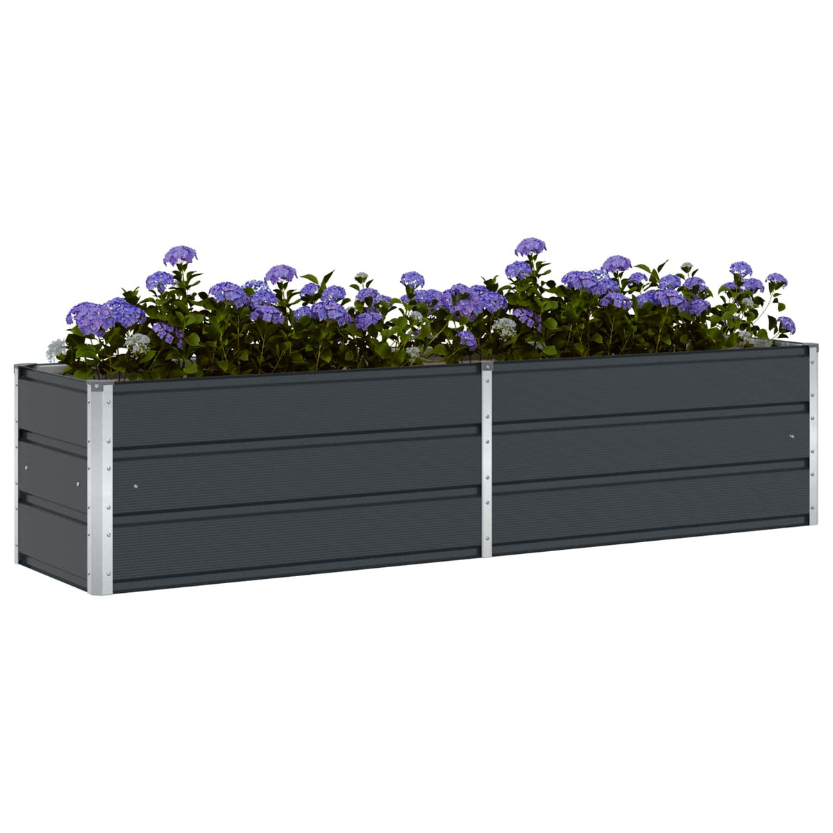 vidaXL Planter Anthracite 195 x 50 x 45 cm Galvanised Steel 3