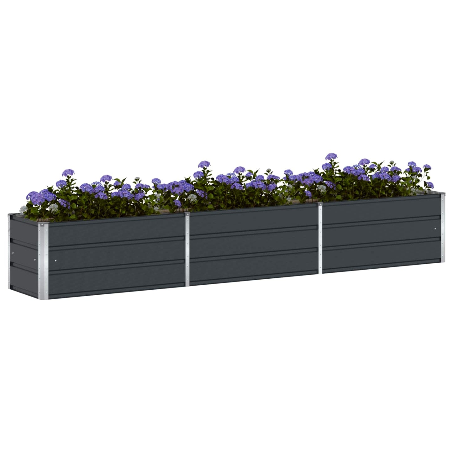 vidaXL Planter Anthracite 290 x 50 x 45 cm Galvanised Steel 3