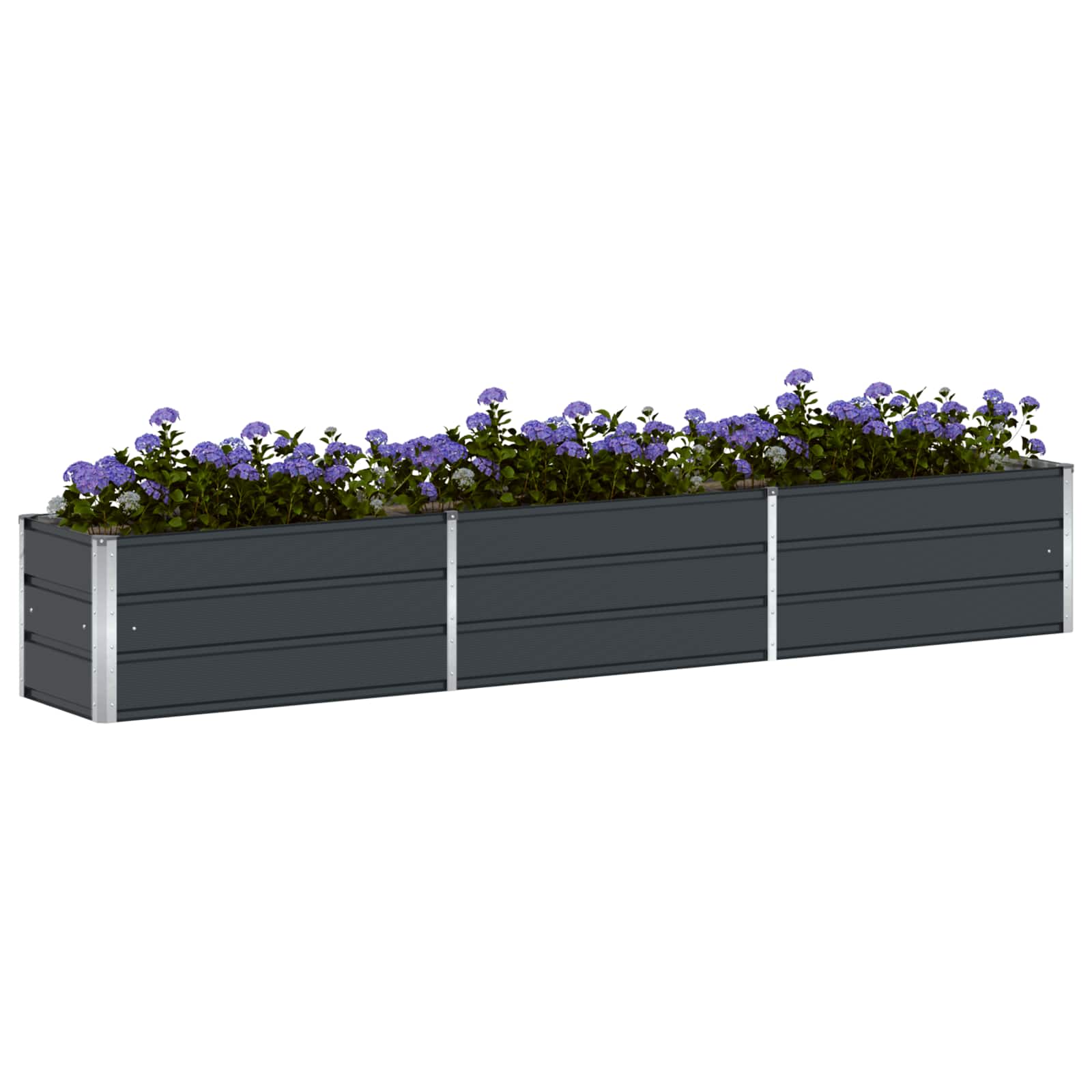 vidaXL Planter Anthracite 290 x 50 x 45 cm Galvanised Steel 3