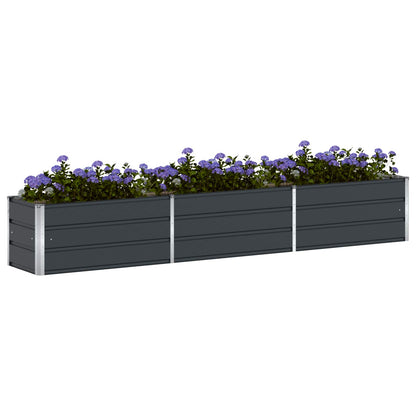 vidaXL Planter Anthracite 290 x 50 x 45 cm Galvanised Steel 3