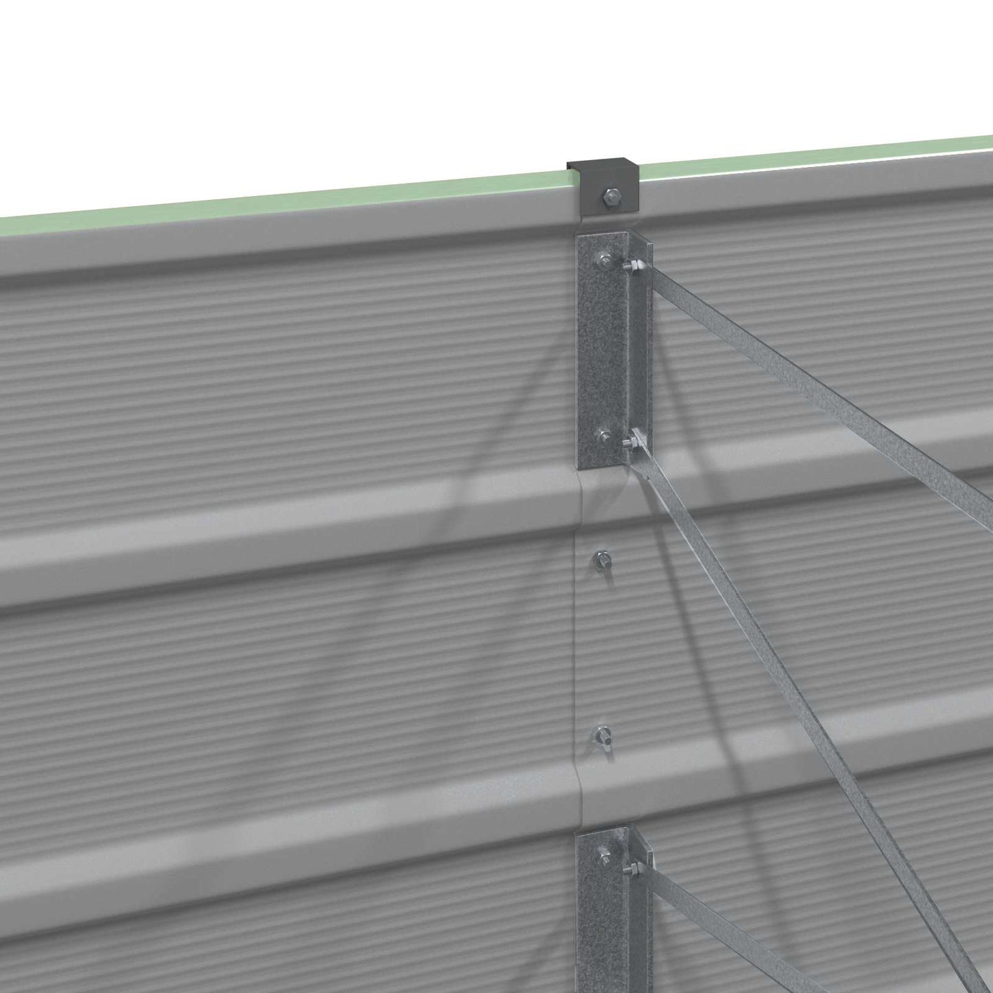 vidaXL Planter Green 240 x 40 x 75 cm Steel 5