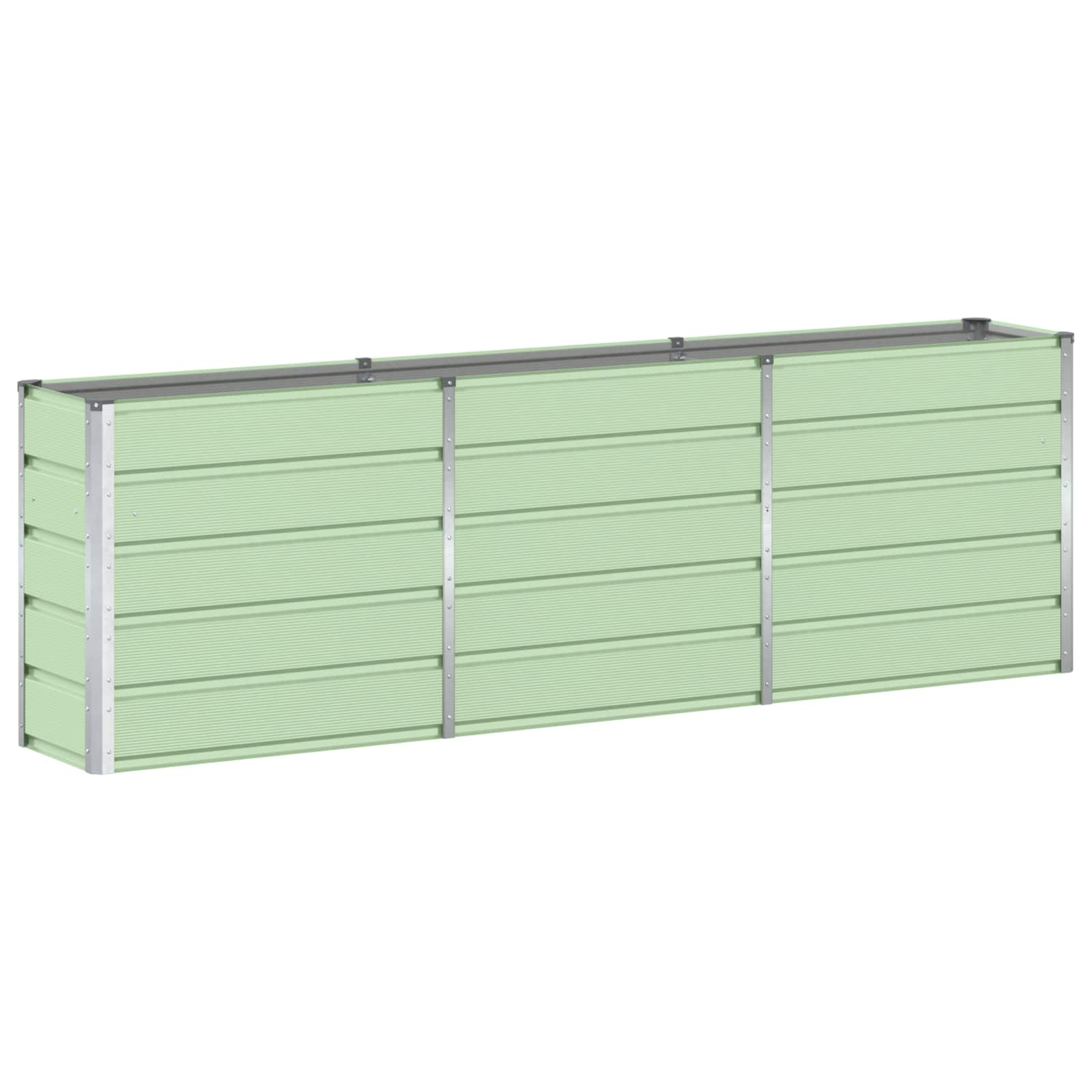 vidaXL Planter Green 240 x 40 x 75 cm Steel 2