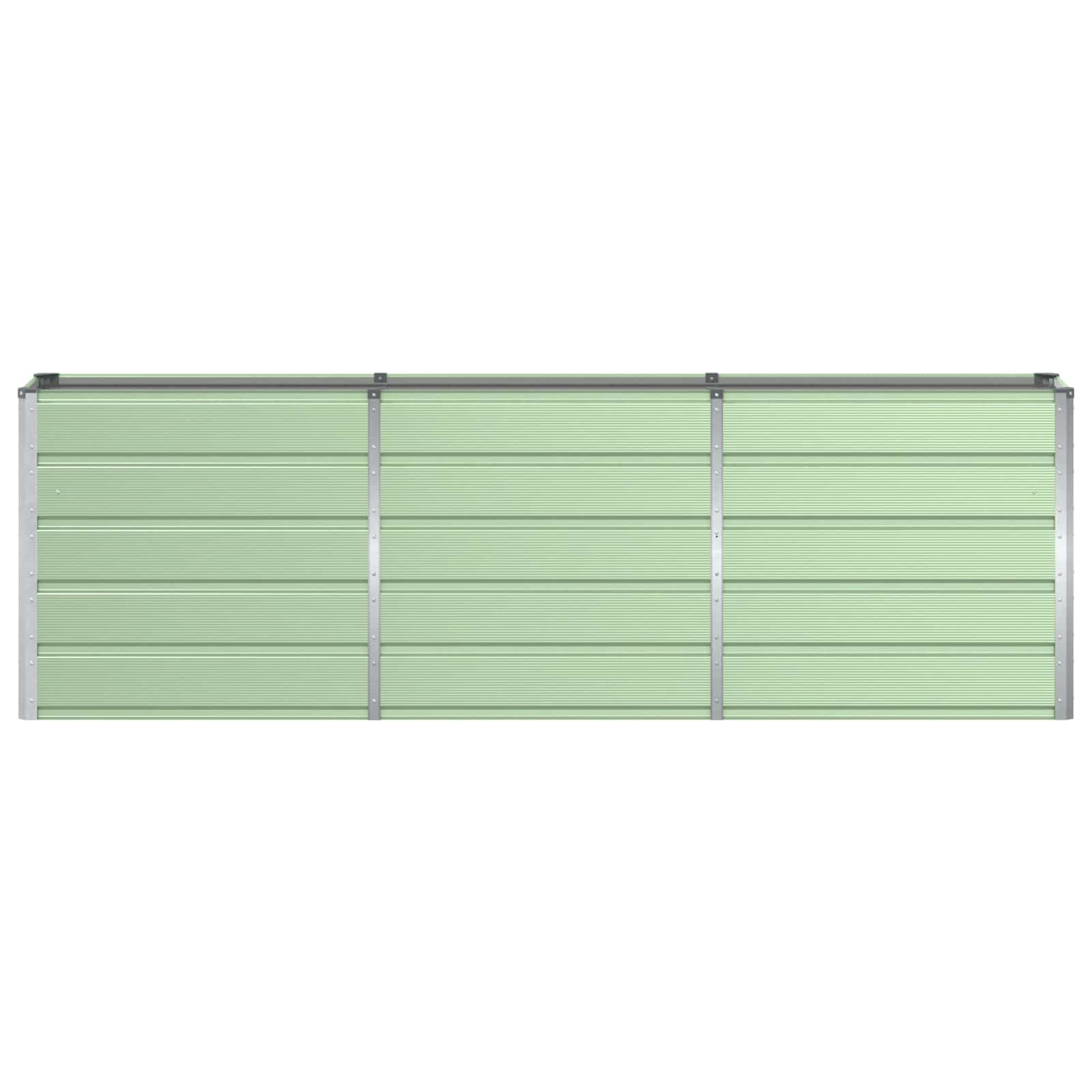 vidaXL Planter Green 240 x 40 x 75 cm Steel 4