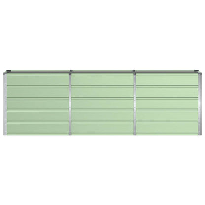 vidaXL Planter Green 240 x 40 x 75 cm Steel 4