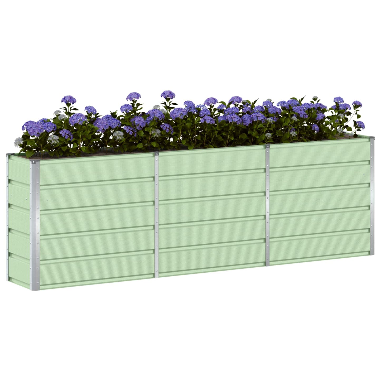 vidaXL Planter Green 240 x 40 x 75 cm Steel 3