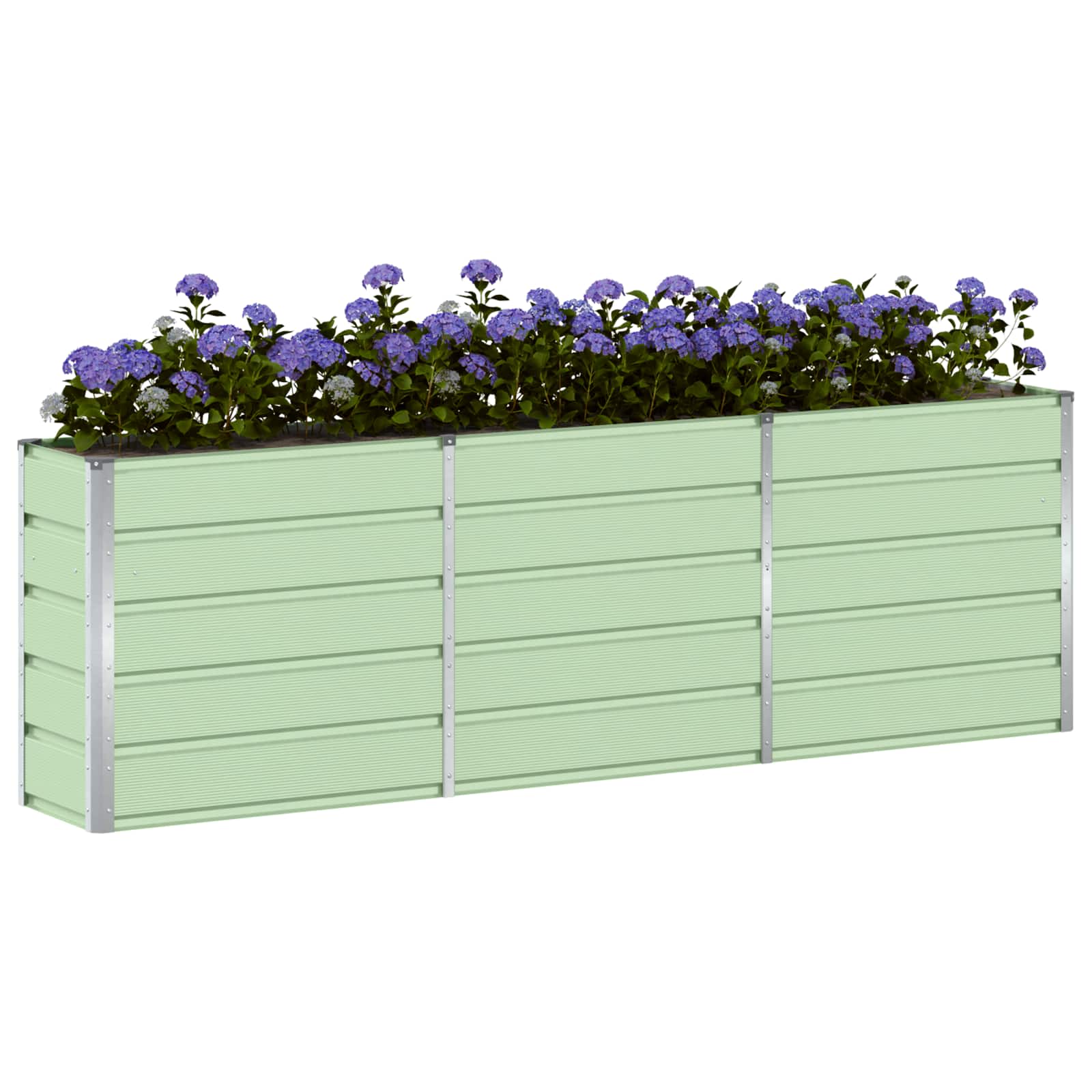 vidaXL Planter Green 240 x 40 x 75 cm Steel 3