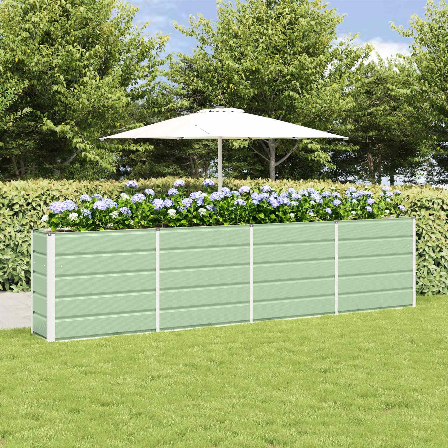 vidaXL Planter Green 320 x 40 x 75 cm Steel 1