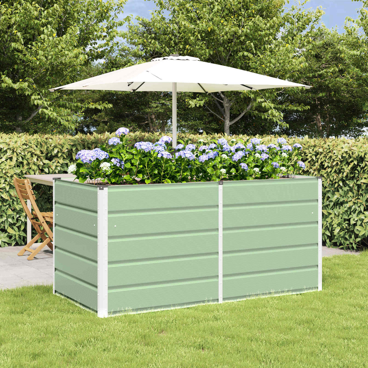 vidaXL Planter 160 x 80 x Steel Height 75 cm
